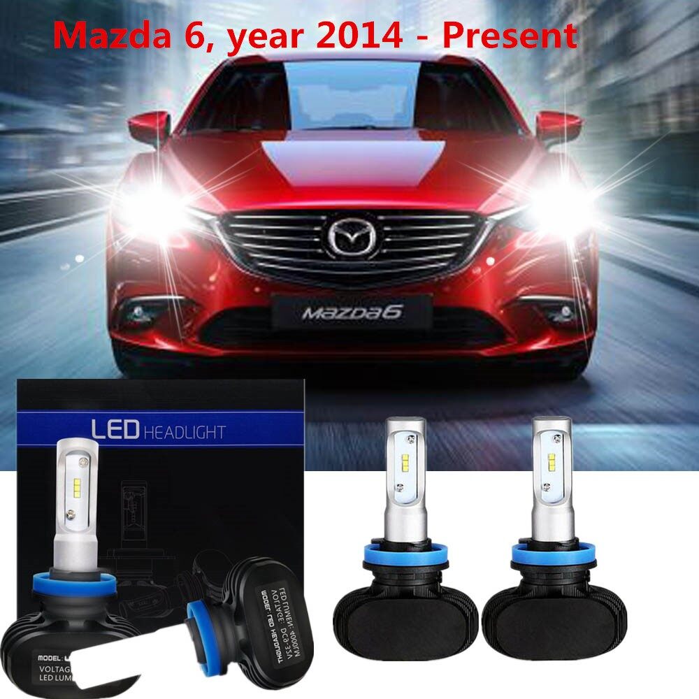 Đèn pha led h11 sáng, cho mazda 6 năm 2014-bóng đèn pha hiện tại phụ kiện đèn pha
