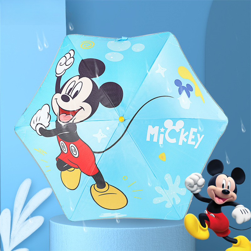 Disney Mickey Mouse Anti UV Foldable Sun Umbrella Windproof Portable Rain