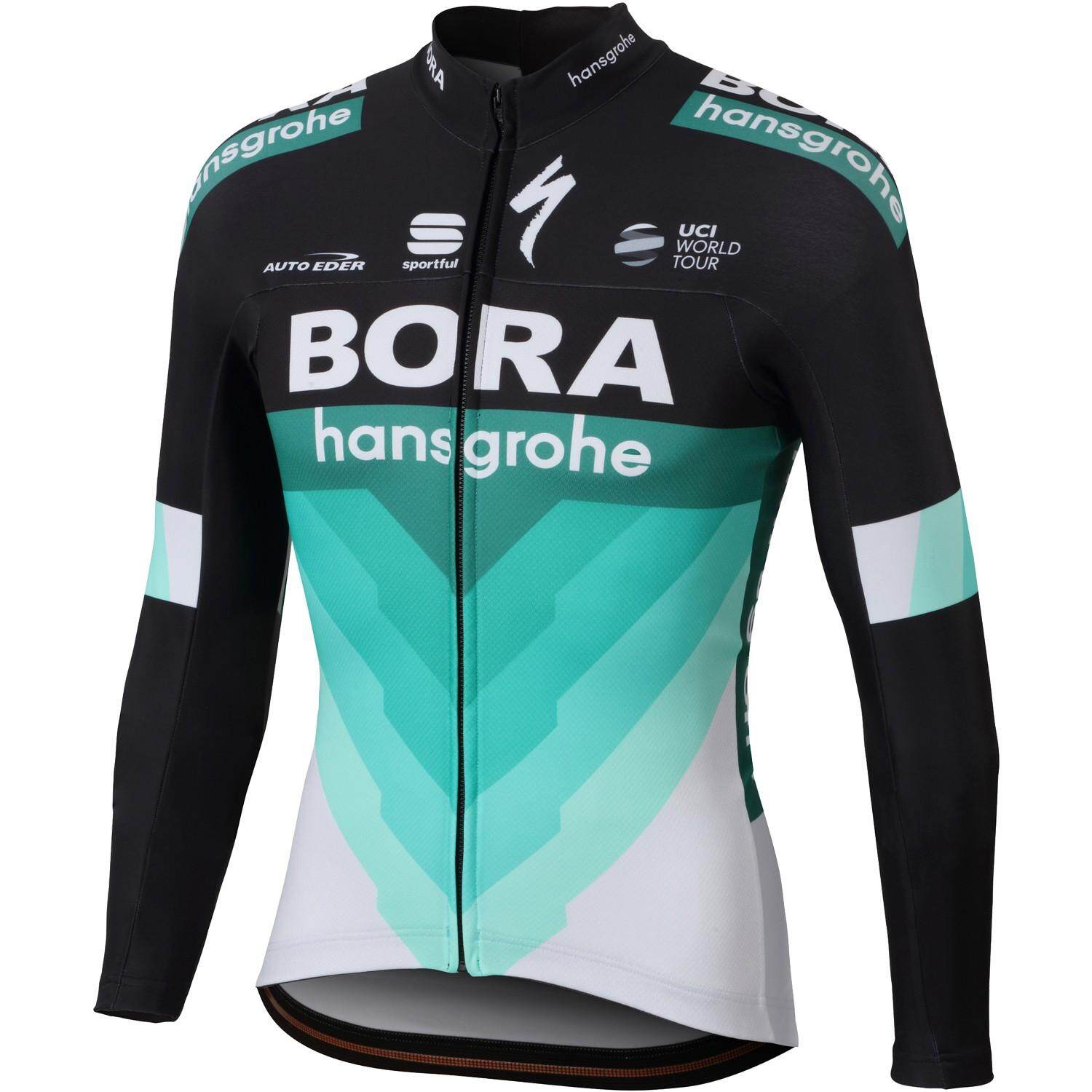 Đội Ngũ Đã Sẵn Sàng Bora Hansgrohe Áo Đạp Xe Tay Dài Màu Đen Jersey Áo Đạp Xe Leo Núi Thoáng Khí Cho Nam