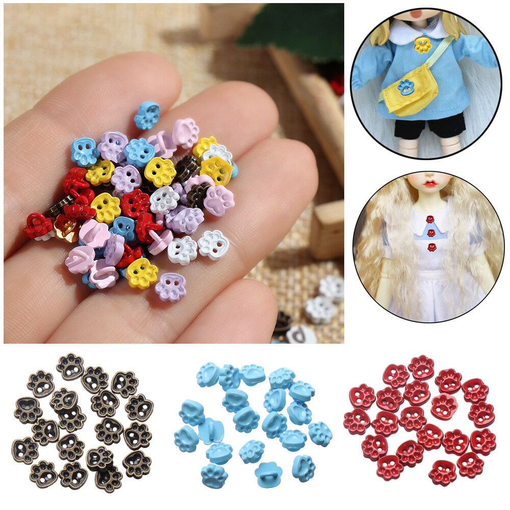 KMPP 20pcs 5mm 1/2 Eyes Holes 10 Colors Accessories Metal Buckle Dolls Clothing Sewing Mini Buttons DIY Doll Clothes