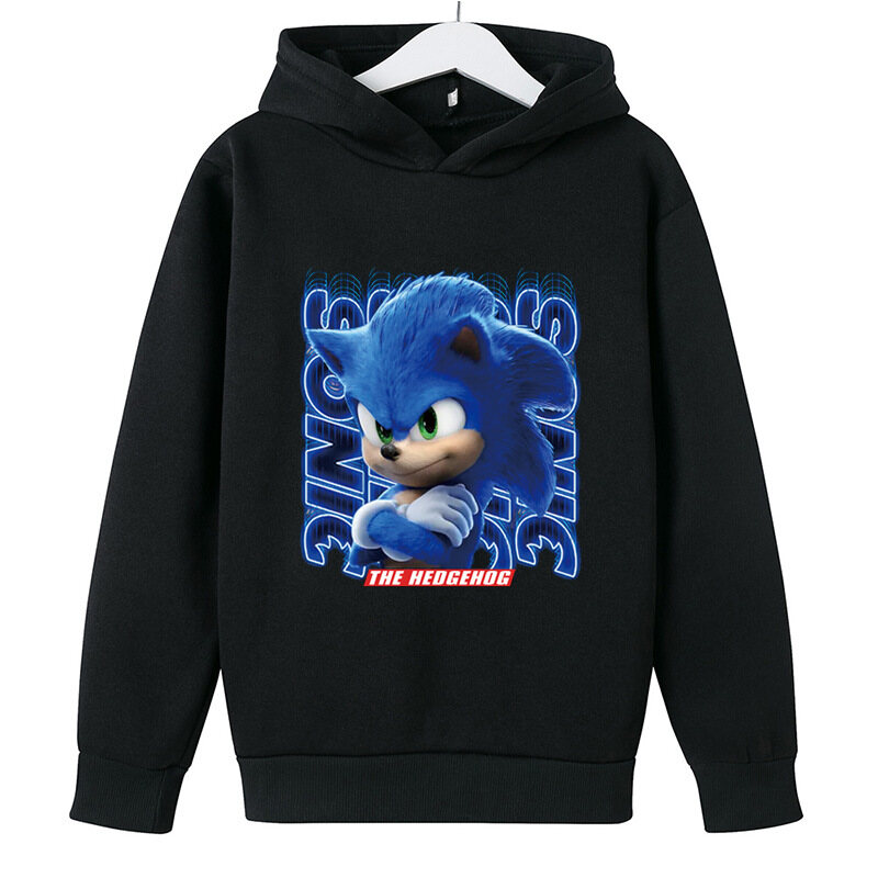 Sonic the hedgehog áo hoodie bé trai áo len dài tay cho bé gái quần áo trẻ em áo chui đầu áo nỉ thể thao dáng rộng thường ngày quần áo trẻ em áo chui đầu áo nỉ thể thao dáng rộng thường ngày