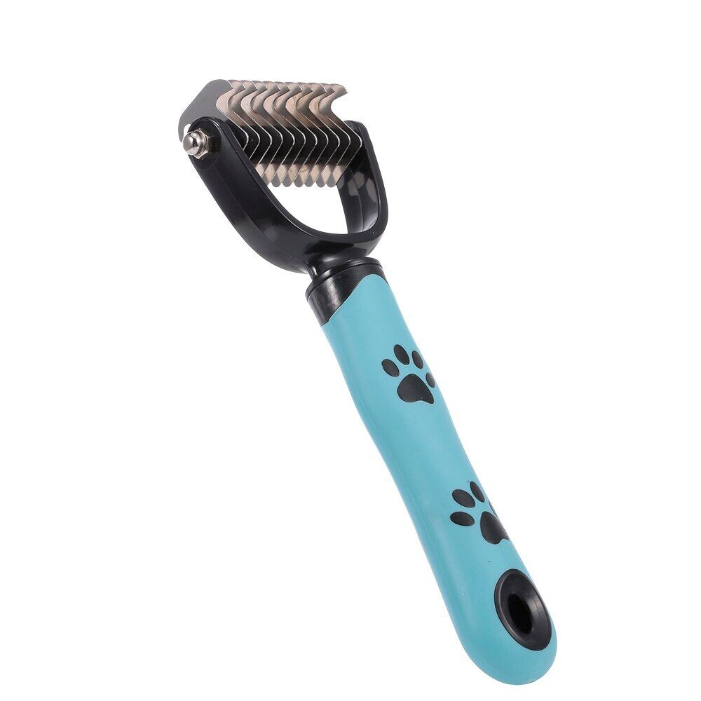 【SALE】 Dụng cụ chải lông cho thú cưng hai mặt lược trải lông cho thú cưng loại bỏ lớp lót thảm rối đổ bàn chải cho chó và mèo vật nuôi