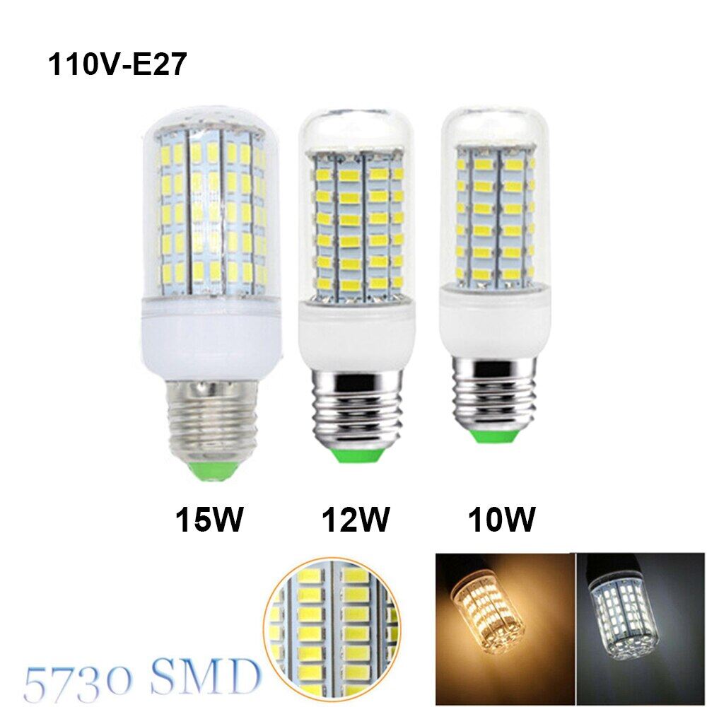 110v E27 Led Corn Light 5730 Smd Led Candle Light Bulb Corn Lamp Led 10/12/15w Led Energy Saving Light For Home