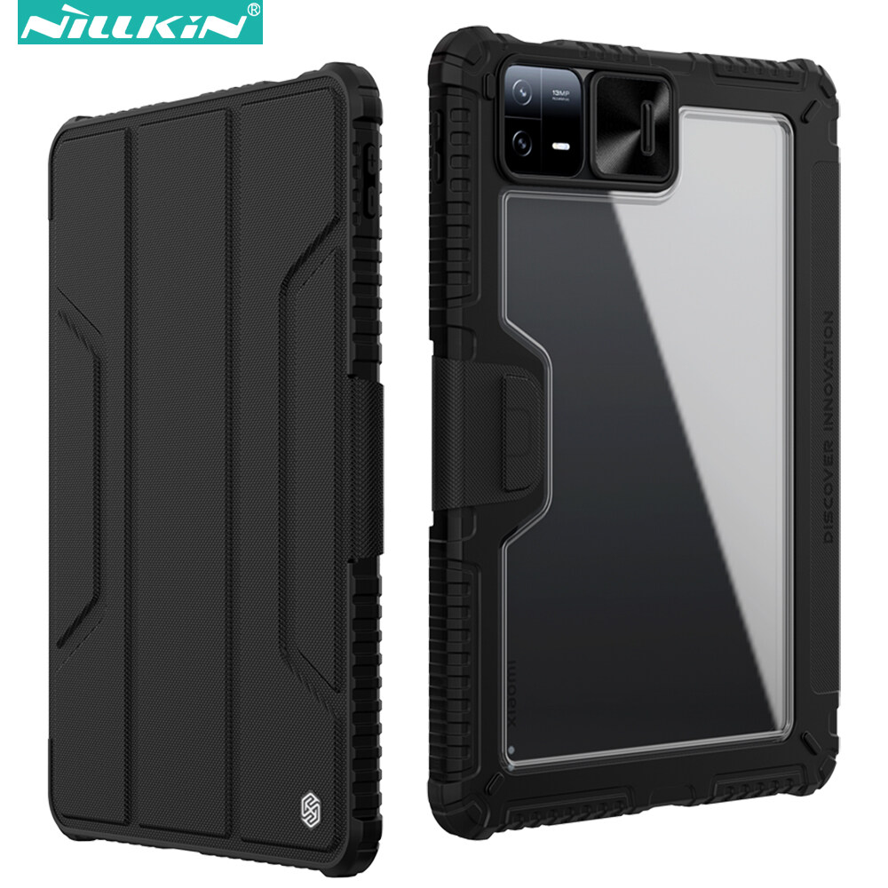 Nillkin Ốp lật thông minh cho Xiaomi Pad 6 Pro / Pad 6 Ốp bảo vệ camera cho PC da chống sốc có hộp đ