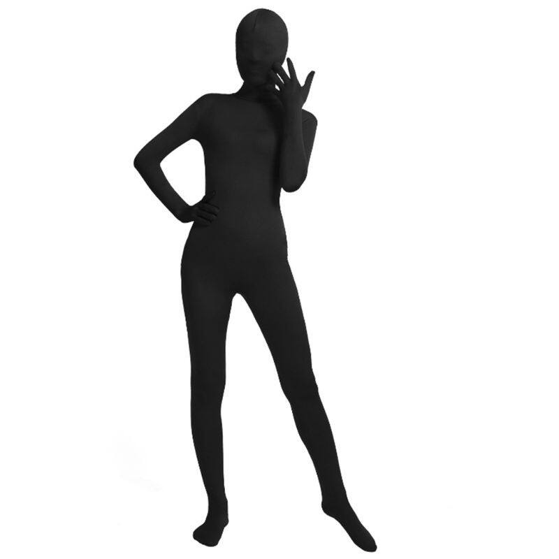 , Trang Phục Hóa Trang Màu Đen Co Giãn Spandex Áo Liền Quần Nam Biến Mất Cho Bữa Tiệc Halloween