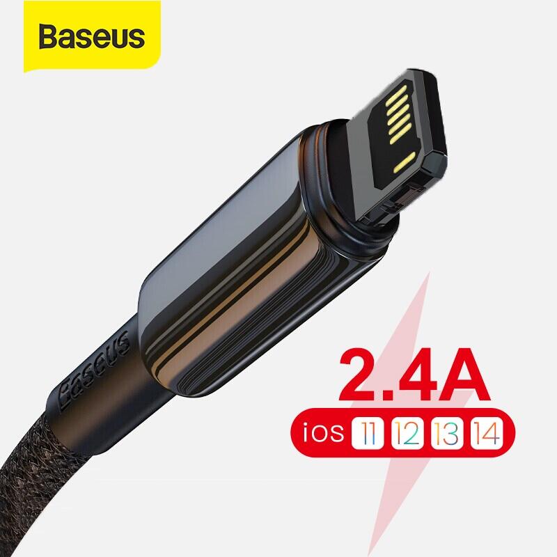 Cáp USB Sạc Nhanh Baseus 2.4A Cáp Dữ Liệu Dành Cho iPhone 13 Pro Max 12 Mini 11 XS XR X 8 7 6S Dây Đ