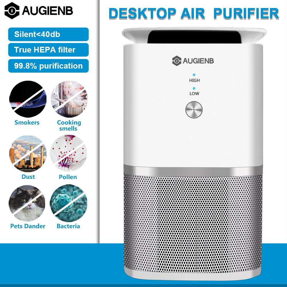 AUGIENB A-DST02 เครื่องกรองอากาศ HEPA คาร์บอนกรองไม่มีโอโซนกลิ่นน Eliminator Air Purification สุขภาพ US Plug + Original ตัวกรอง HEPA เปลี่ยน