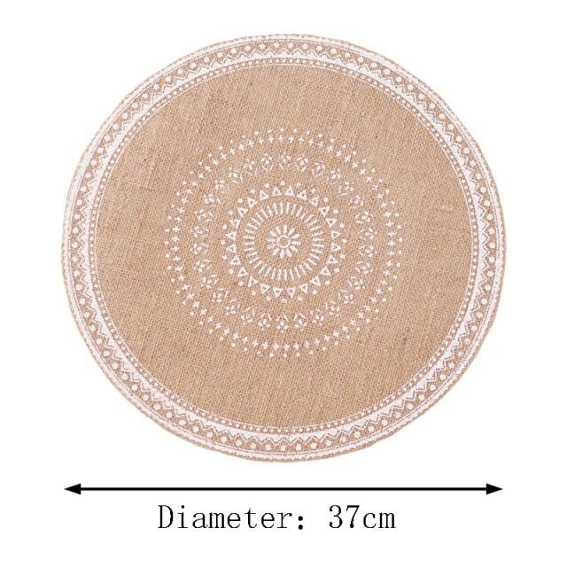 1Pcs สำหรับโต๊ะทานอาหารเย็บปักถักร้อย Placemat ลูกไม้สไตล์ยุโรปเตาไฟฟ้า Mat Anti-Scald Coaster แผ่นรองจาน