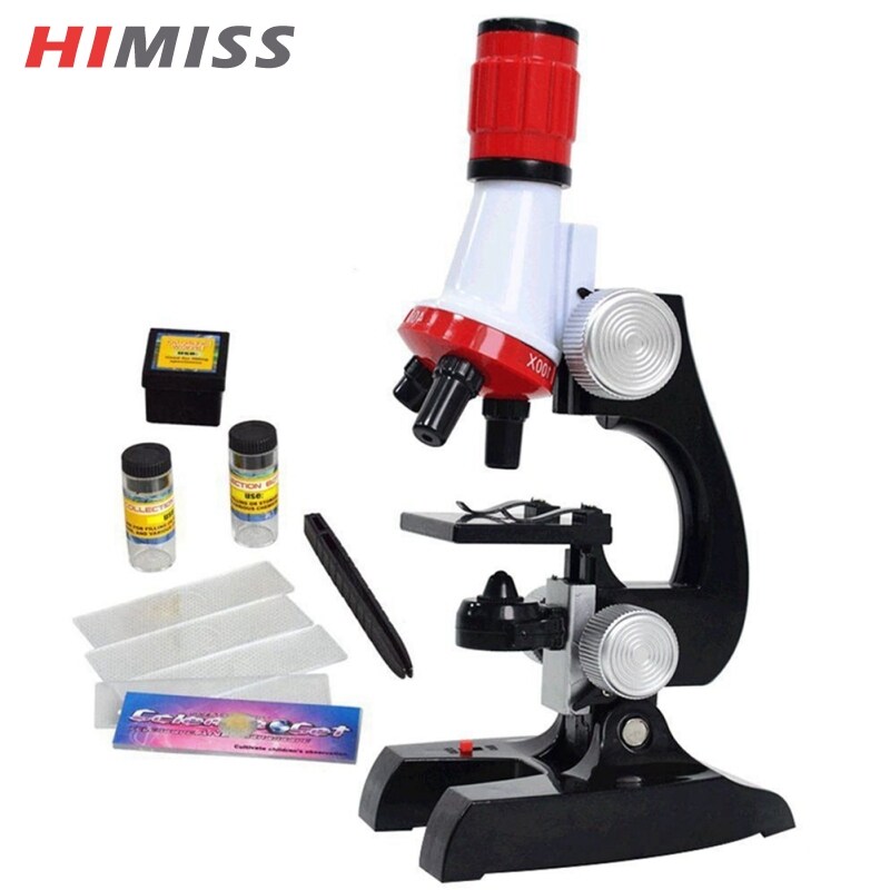 Himiss Bộ dụng cụ khoa học cho trẻ em Kính hiển vi dành cho người mới bắt