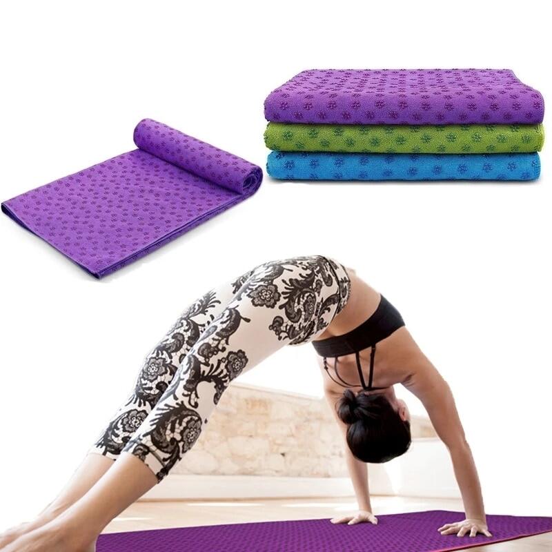 Xách tay yoga chống trượt chăn khăn thảm yoga thể thao chăn Du Lịch Gấp