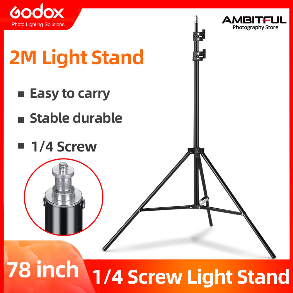2M Ốc Vít 1/4 Giá Đỡ 3 Chân Cho Studio Ảnh Softbox Video Flash Ô Dù Phản Quang Ánh Sáng Bakcground Đứng
