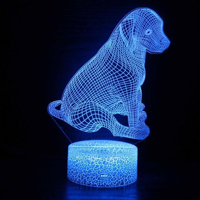 Đèn Bàn Acrylic Đèn Led Usb 3d Hình Chó Thú Cưng Cho Trang Trí Phòng Gia Đình Đèn Ngủ Điều Khiển Từ Xa Cảm Ứng Ngày Lễ Sinh Nhật