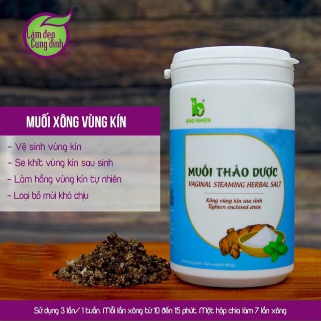 Muối thảo dược xông hơi vùng kín bảo nhiên 350gr