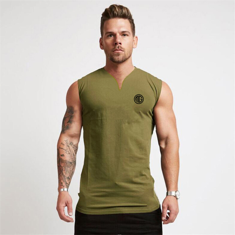 Summer Fashion Tank Top Men Gym Clothing Sporting Singlets Bodybuilding Stringer Sleeveless T Shirt Muscle Vest Fitness Tanktop