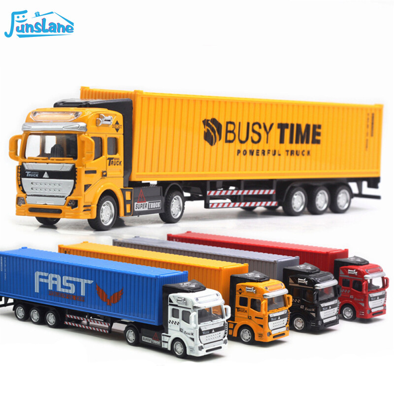FunsLane Children Pull Back Car Detachable Container Truck With Container
