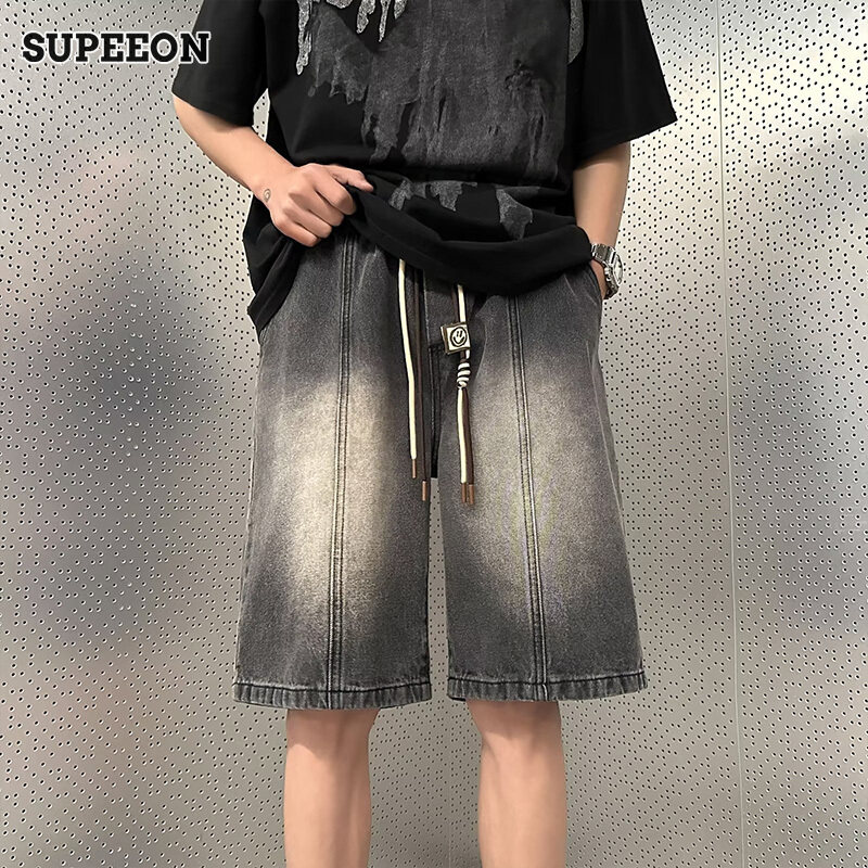 SUPEEON Summer men s new versatile fashion simple jeans five