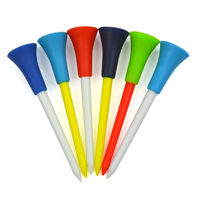 1 gói 10 phụ kiện tee golf tee cao su kim đinh bóng đôi tee golf đinh nhựa tee golf người giữ bóng golf
