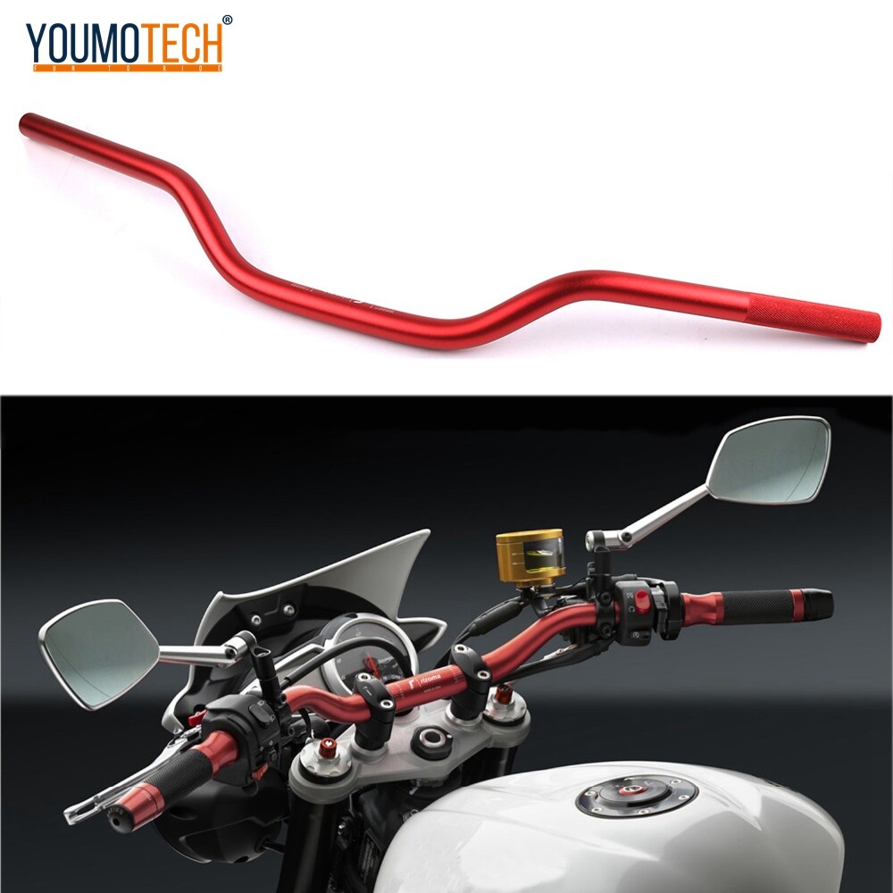 22mm Universal Motorcycle CNC Handlebar Motorbike Aluminum Alloy Motocross Scooter Steering Wheel Anti-rust Handle Bar 7/8''