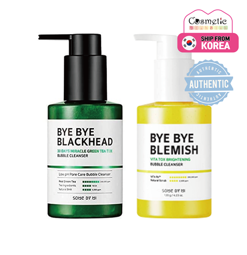 Bye Bye Blackhead 30 Days Miracle Green Tea Tox Bubble Cleanser / Blemish Vita Tox Brightening Bubble Cleanser 120G
