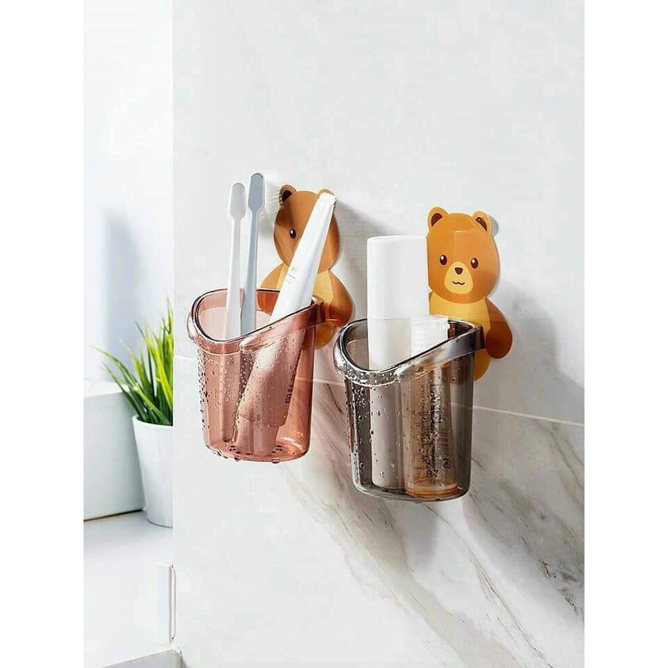 Cốc gấu đựng bàn chải đựng đồ đa năng