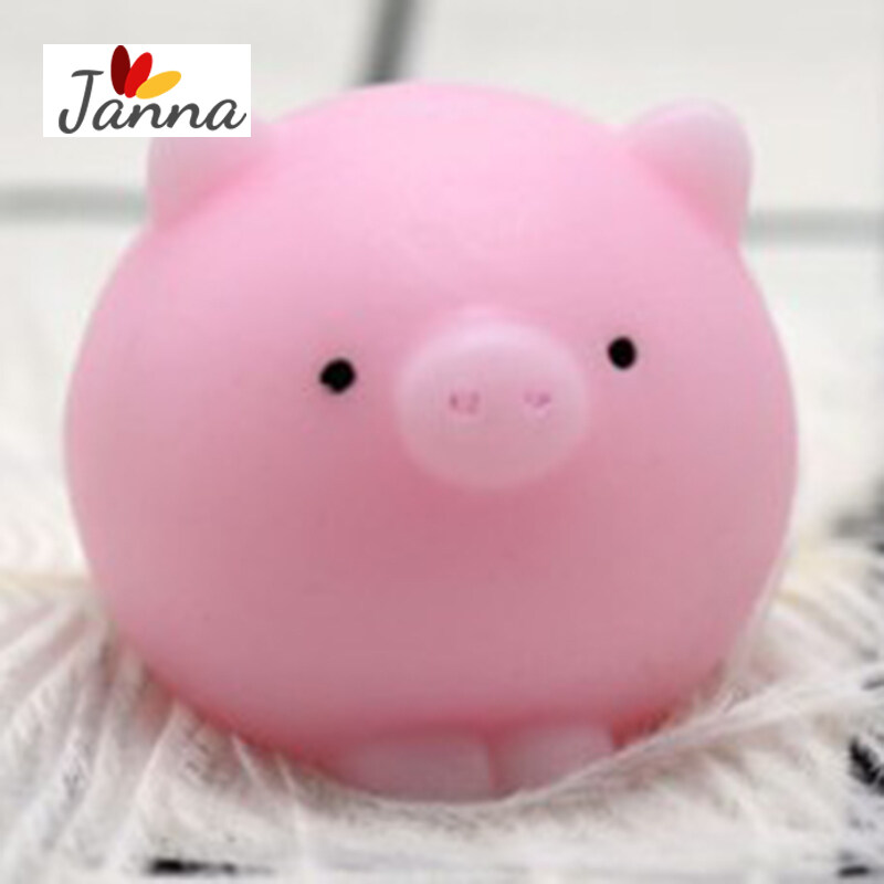 Janna Mini สัตว์น่ารัก Anti Stress Ball Press นุ่มเหนียวความเครียดบรรเทาของเล่นของขวัญสนุกของเล่นสำหรับเด็กผู้ใหญ่