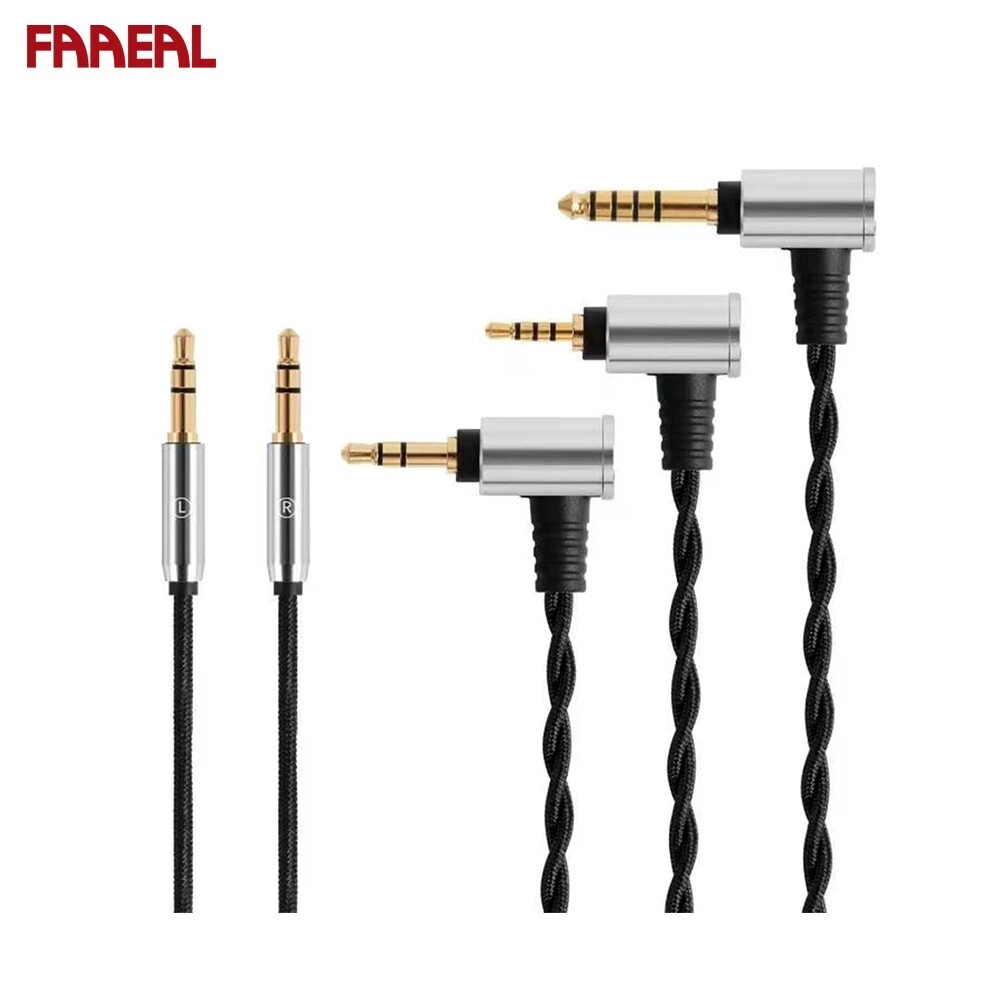 FAAEAL Cáp Thay Thế Cho Hifiman SUNDARA Ananda Cáp Nâng Cấp 2.5Mm/3.5Mm/4.4Mm Với Đầu Nối Đực 3.5Mm Kép Dây Tai Nghe 1.5M Cho HE4XX/HE-400i/HE560/HE-350 V. V.
