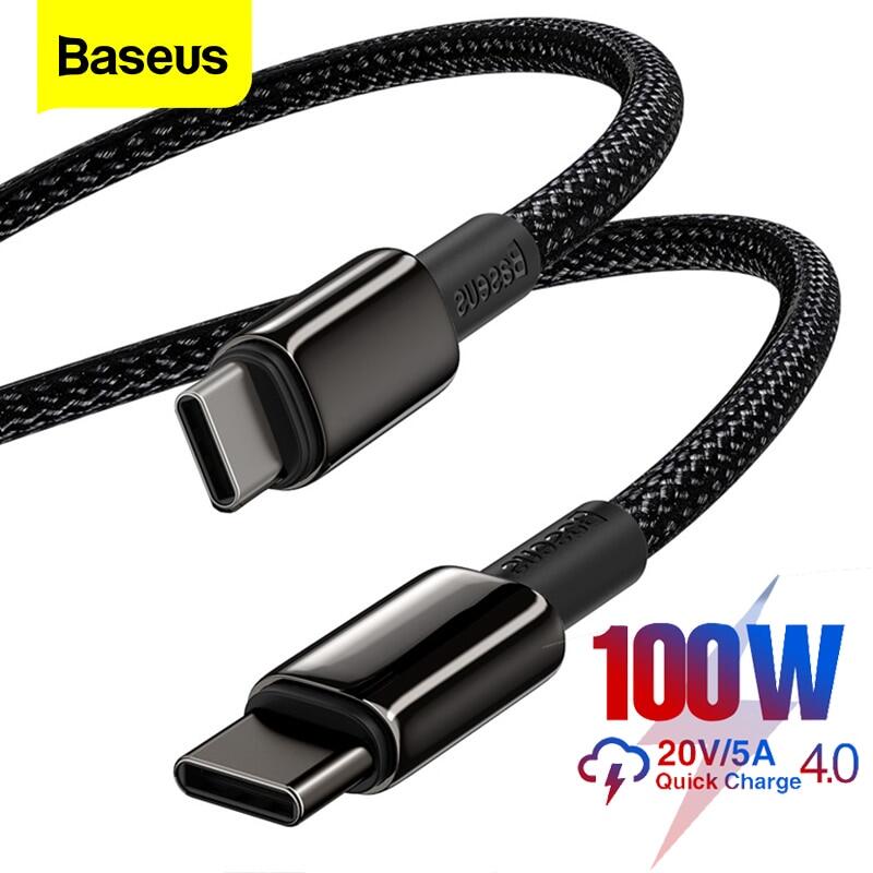 BASEUS Cáp USB C sang USB type C USB-C 1m 2m 100W Sạc nhanh USBC Type-C PD cho MacBook iPad Xiaomi M