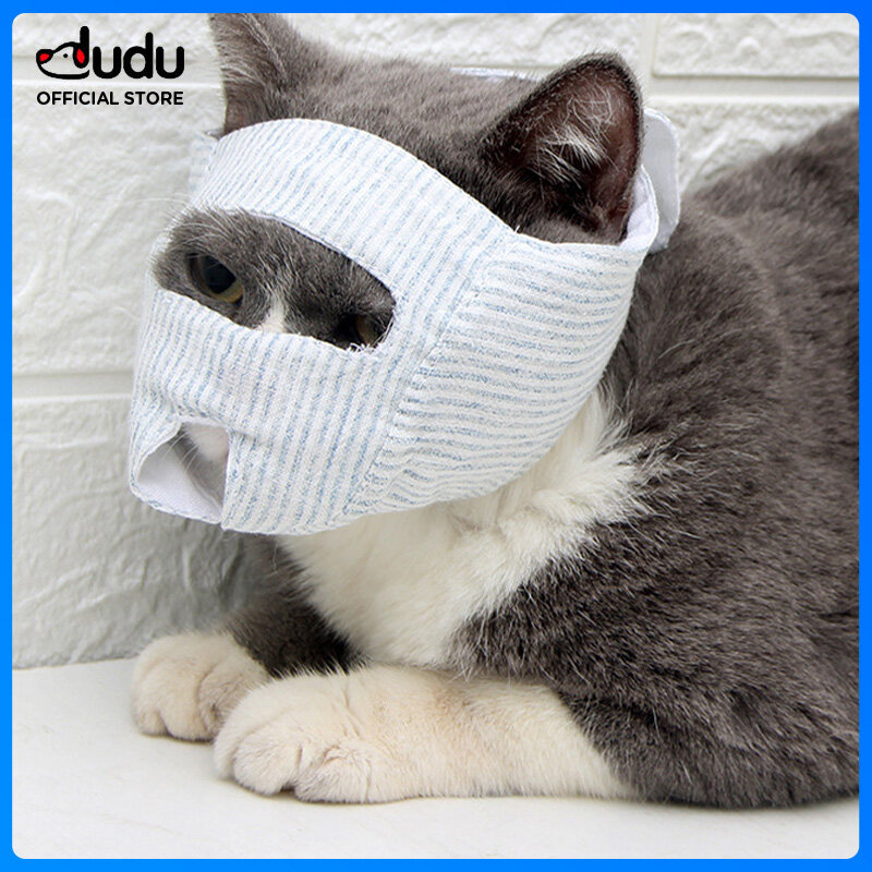 DUDU Pet Muzzle Mouth Cover Pet Cat Muzzles New Creative Breathable Mesh