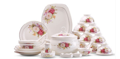 Free shipping 56 pieces bowl bone china dinnerware set quality porcelain chinese style ราคา 14,485 บาท*ส่งฟรี
