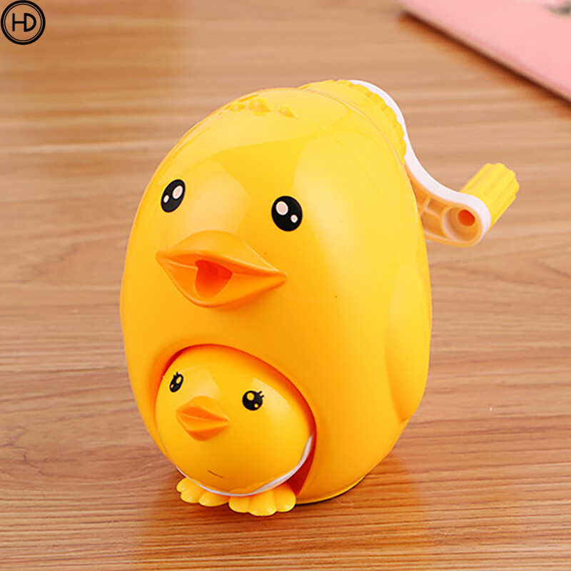 Gọt bút chì quay tay sáng tạo, gọt bút chì đa năng cho học sinh, chú vịt dễ thương, gọt bút chì con trai và gà mái