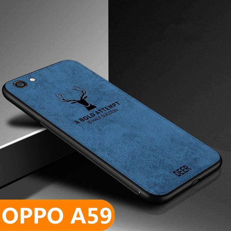 Zeallionสำหรับ [OPPO A59/F1s] Vintage Deer ผ้าใบนิ่มทอ Elk รูปแบบเคสหลัง