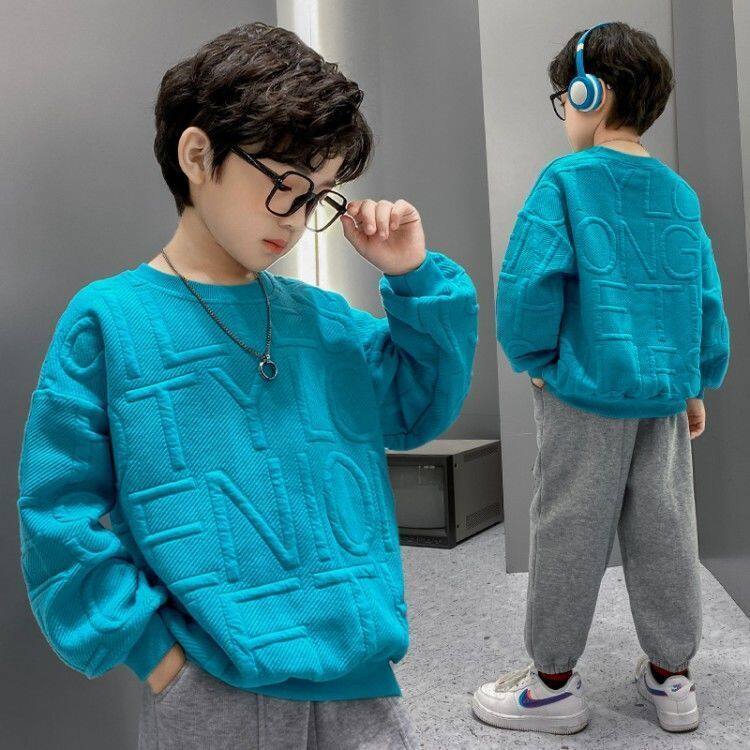 Quần Áo Trẻ Em Áo Len Trẻ Em Cho Nam Và Nữ Vào Mùa Xuân Và Mùa Thu 2021 Áo Khoác Bé Trai Nước Ngoài In Chữ Twill Jacquard Mới.