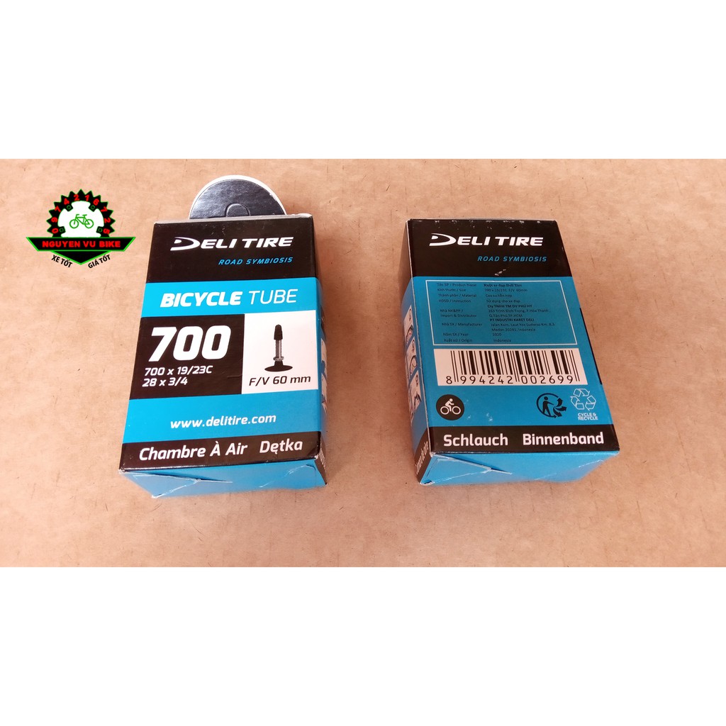 Săm ruột xe đạp deli tire 700x19/23c van 60mm