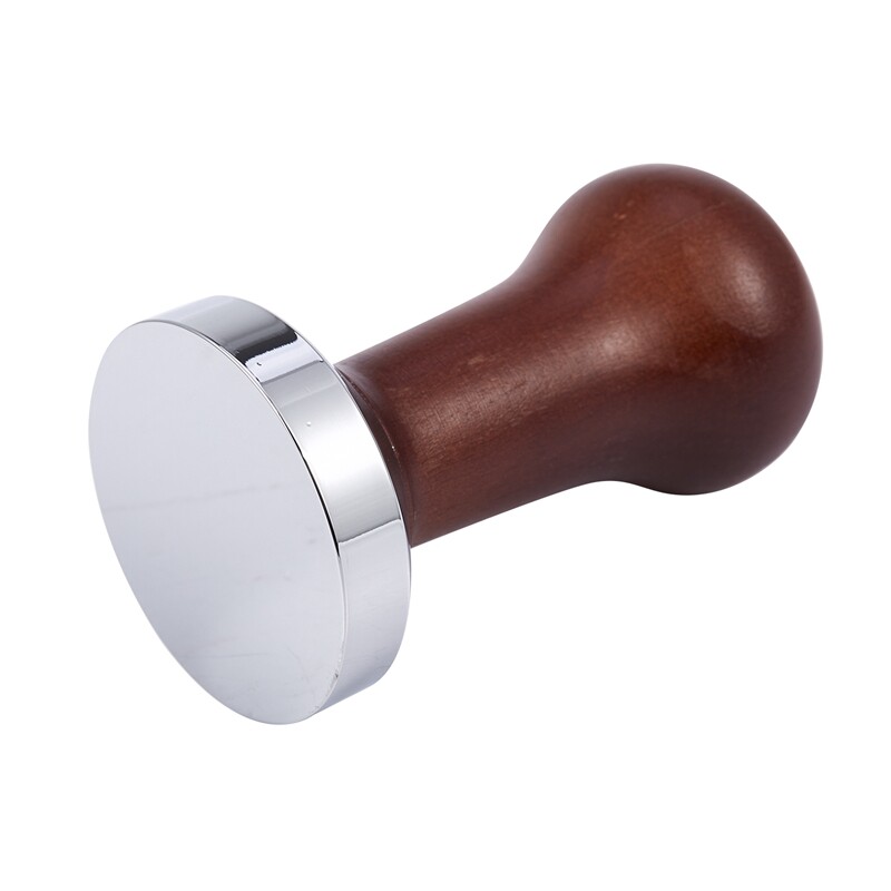 Coffee Tamper Wooden Handle Barista Espresso Machine Grinder 51mm for Coffee and Espresso Powder Hammer