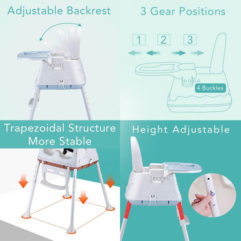 SOKANO 3 in 1 Multipurpose Portable Dining Adjustable Baby Chair High