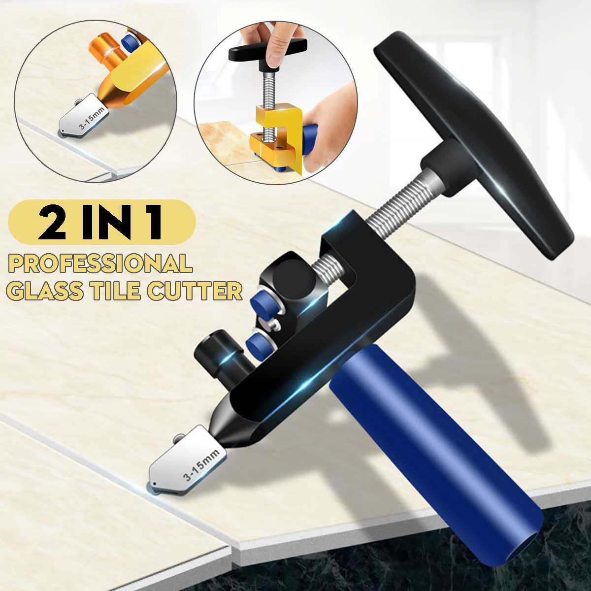 Máy Cắt Gạch 2 Trong 1 Chuyên Nghiệp Dễ Dàng Trượt Gạch Men Thủy Tinh Dụng Cụ Cắt Một Mảnh Di Động Đa Chức Năng 8 Chiếc