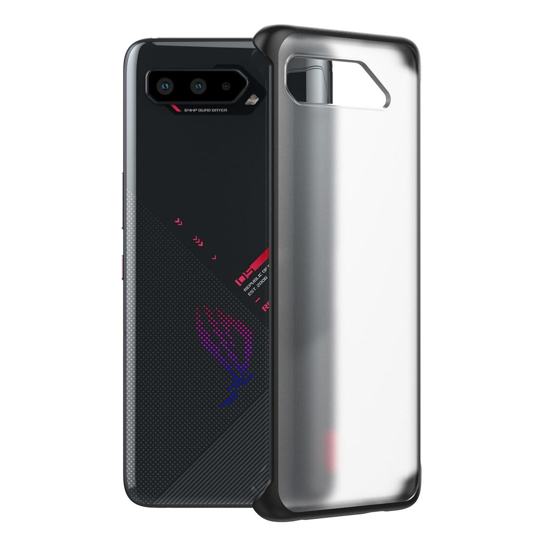 Ốp điện thoại khung tpu mặt sau mờ trong suốt bằng pc siêu mỏng cho điện thoại chơi game asus rog 5 ốp chống trầy xước cho asus rog phone 6