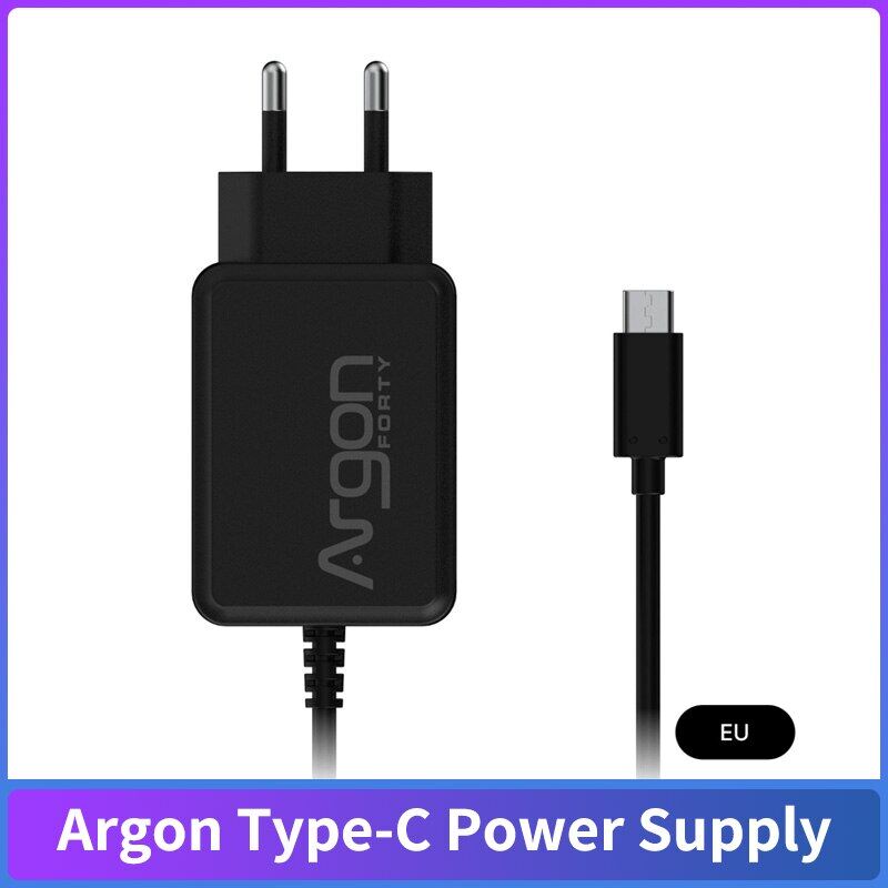 Bộ chuyển đổi nguồn điện raspberry pi 4 argon type-c 18w 5v 3,5a phích cắm chuẩn mỹ châu âu cho vỏ raspberry pi 4 model b argon one v2 m.2