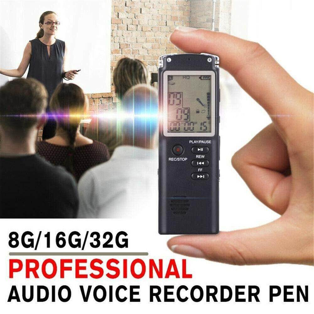Máy Ghi Âm Kỹ Thuật Số Mini Kích Hoạt Bằng Giọng Nói 8/16/32G Máy Nghe Nhạc MP3 Dictaphone