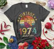 Vintage 1974 Retro Women's Tee - Funny 47th Birthday Gift