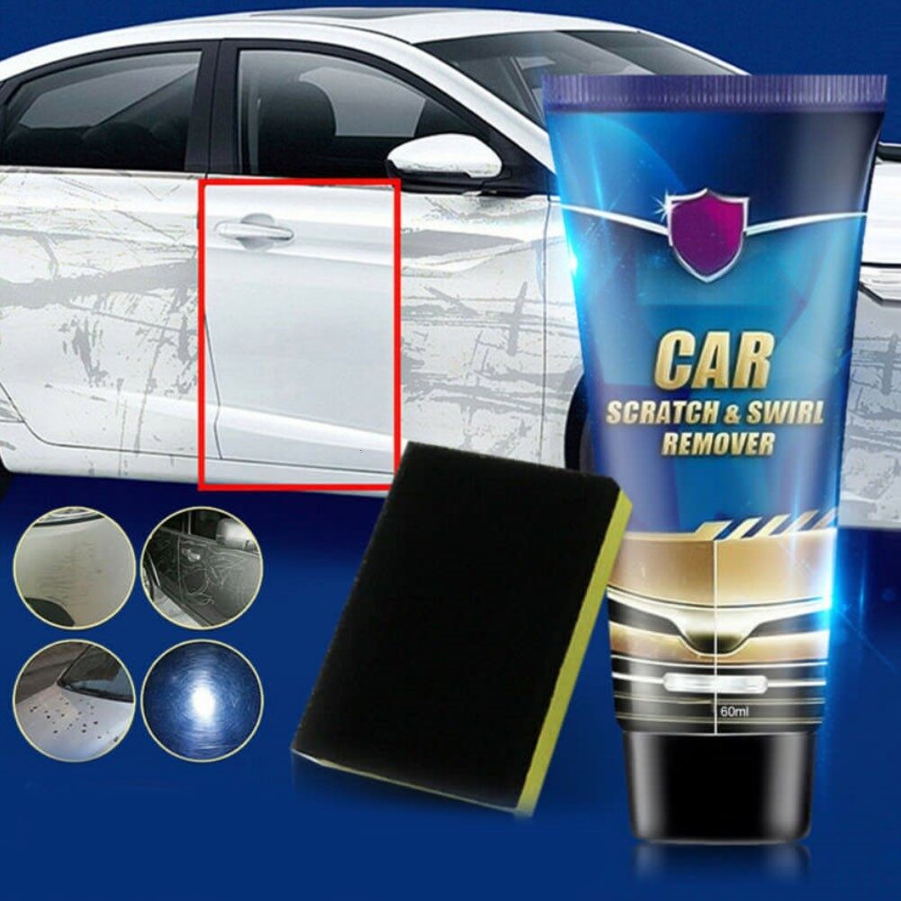 Sáp đánh bóng xóa vết xước xe hơi 15ml sáp đánh bóng chăm sóc sơn + miếng bọt biển sửa chữa toàn thân