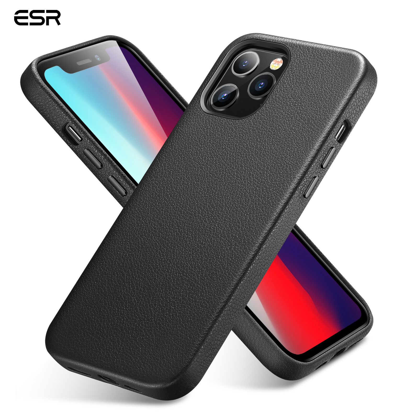 ESR Ốp Lưng Da Thật Cao Cấp Được Thiết Kế Dành Cho iPhone 12/Ốp Lưng iPhone 12 Pro Max/Ốp Lưng iPhone 12 Mini [Da Mỏng Toàn Bộ] [Hỗ Trợ Sạc Không Dây] [Chống Trầy Xước] Ốp Bảo Vệ Cho iPhone 12/12 pro 2020