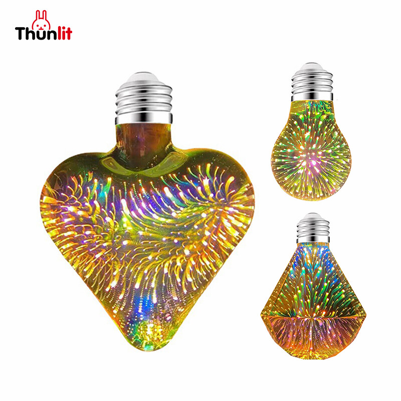 Thunlit Bóng Đèn Pháo Hoa Bóng Đèn Trang Trí LED E27 5W Với Hiệu Ứng Pháo Hoa 3D Cho Giáng Sinh Năm Mới Hoặc Tiệc Tùng