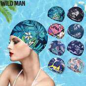 High Elastic Waterproof Swim Cap for Adults - Wild Man