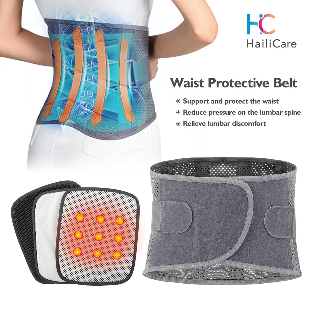 Hailicare đai bảo vệ thắt lưng đai cố định y tế hỗ trợ thắt lưng đai tự sưởi nén nóng hỗ trợ tấm thép đai nịt ngực bảo vệ thắt lưng chỉnh hình hỗ trợ cột sống giảm đau