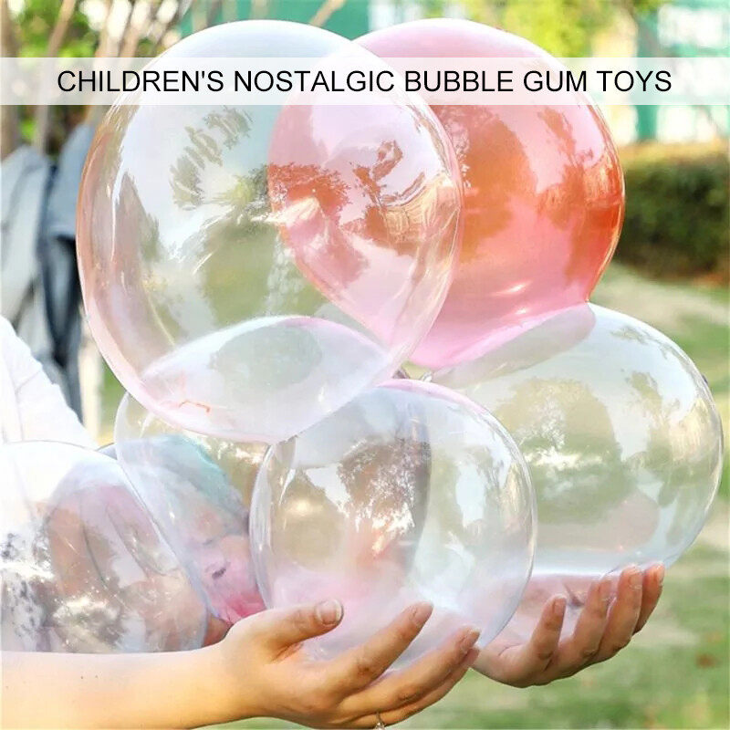 Safe Magic Bubble Glue Toy Blowing Colorful Bubble Ball Plastic Balloon Space Balloon Safe Practical Jokes Kids Toy Won t Burst 5
