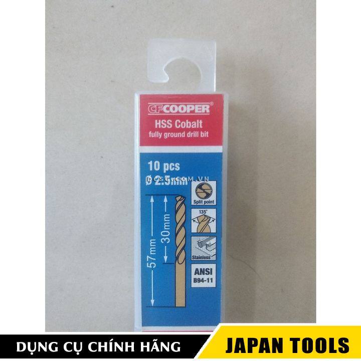 Mũi khoan thép inox 2.5mm cfcooper hcm025 | japan tools
