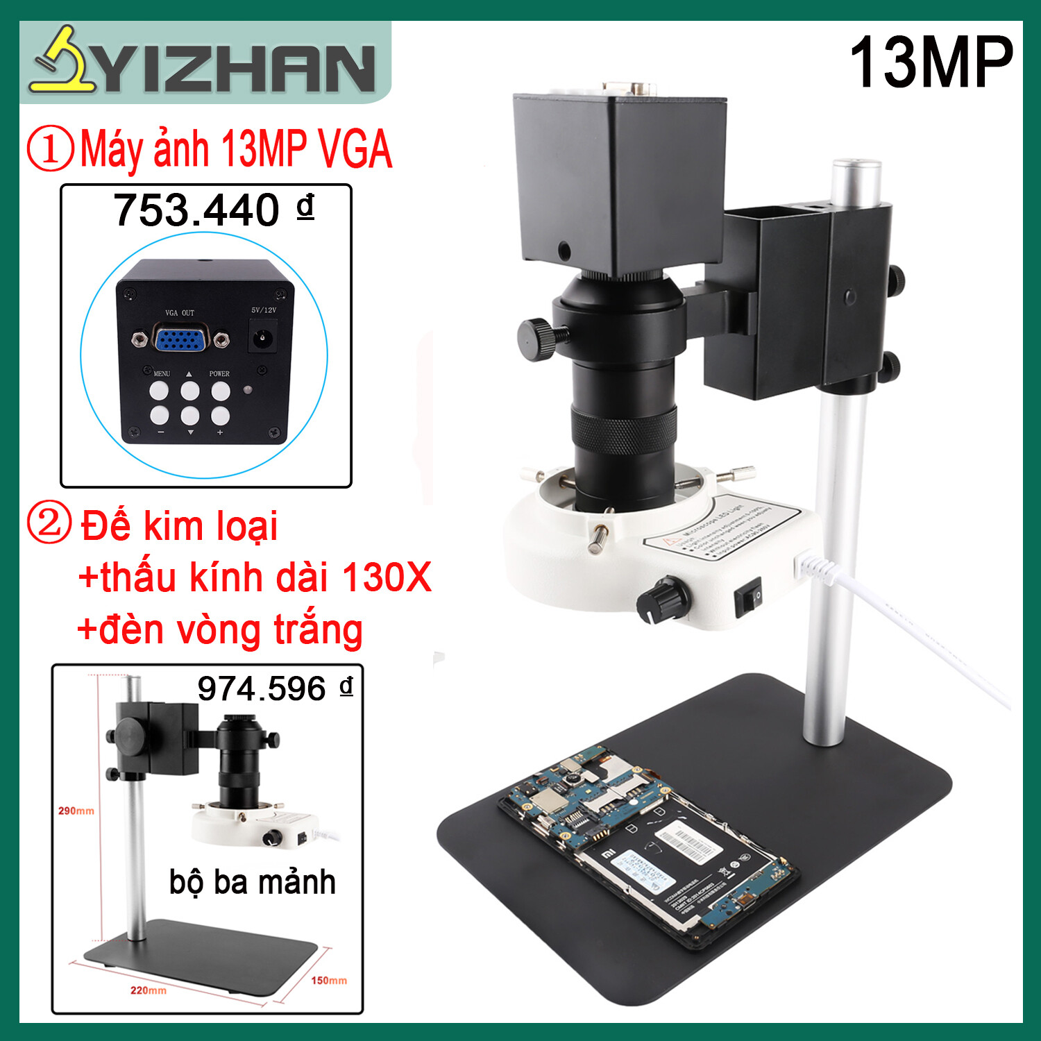 Yizhan giá đỡ kính hiển vi máy ảnh công nghiệp có thể điều chỉnh đế kim loại/nhựa + đế nâng ống kính dài 130x giá đỡ nhỏ ống kính một mắt giá đỡ nâng nhỏ điều chỉnh được ống kính hiển vi