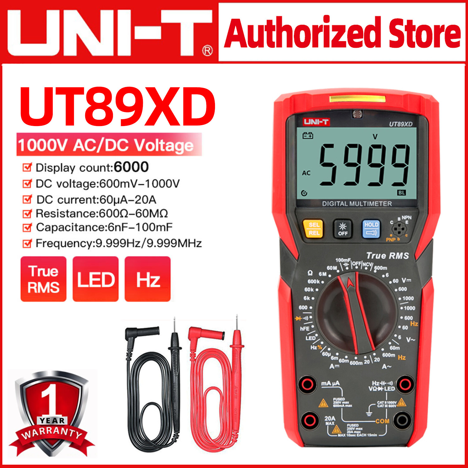 In Stock UNI-T UT89X UT89XD Digital Multimeter Tester True