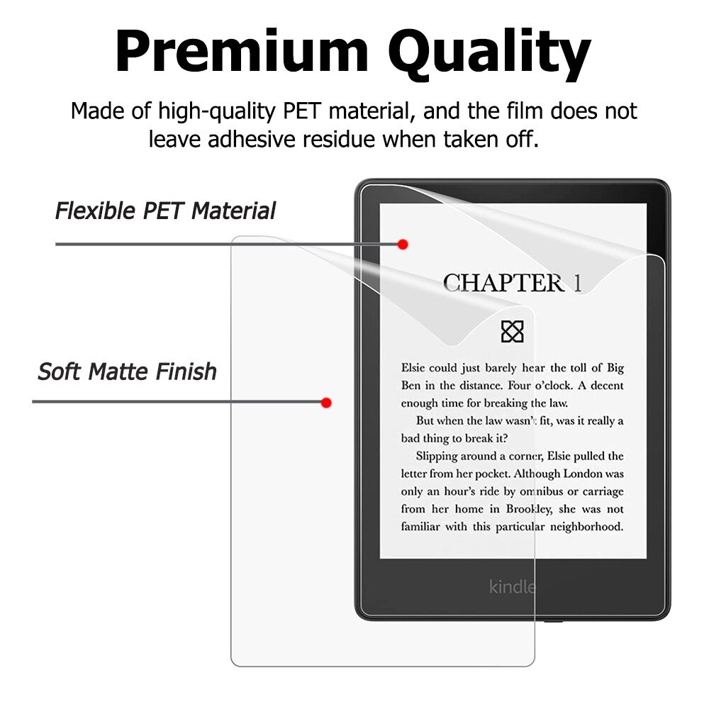 2PCS For Kindle Paperwhite 11th Generation 2021 PET Screen Protector Guard  Protective Clear Film For 6.8